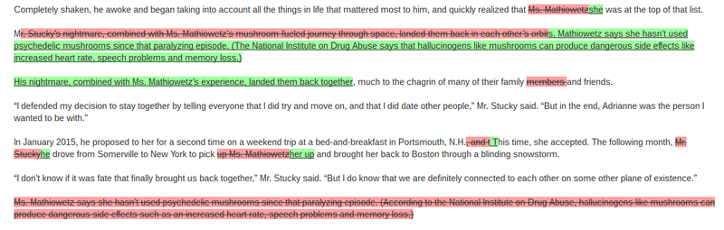 Illustration for article titled TheĀ TimesĀ Removed All the Best Drug References From This Week's Insane 'Vows' Column